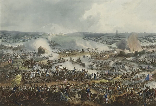 The Battle of Waterloo June 18th 1815, aquatint by Thomas Sutherland (1785-1838)