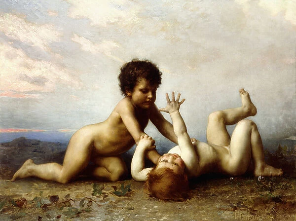 Battling Boys, 1889 (oil on canvas)