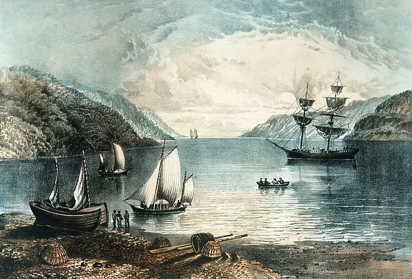 The Bay of Annapolis, c. 1880 (colour litho)