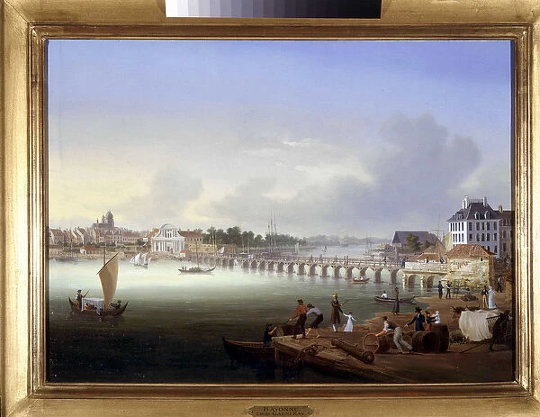 Bayonne by Louis Garneray, sd. c. 1820, Oil on canvas, H. 0. 330; L. 0. 460