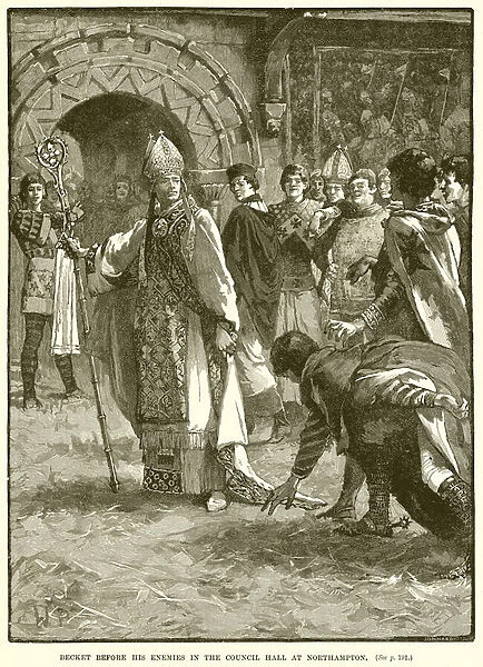 Becket before his Enemies in the Council Hall at Northampton (engraving)