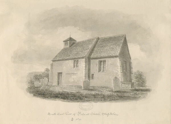 Bednall Church: sepia drawing, 1841 (drawing)