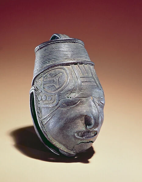 Bell from the west coast of Mexico, Late Postclassic Period, c. 1200-1550 AD (copper)
