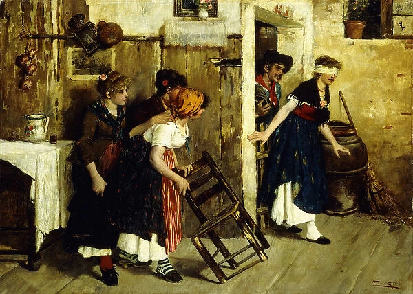 Blind Mans Bluff, 1886 (oil on canvas)