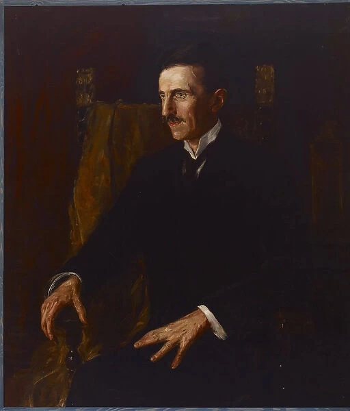 Blue Portrait of Nikola Tesla, 1916 (oil on canvas)