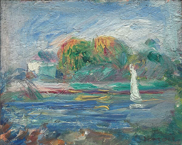 The Blue River, c. 1890-1900 (oil on canvas)