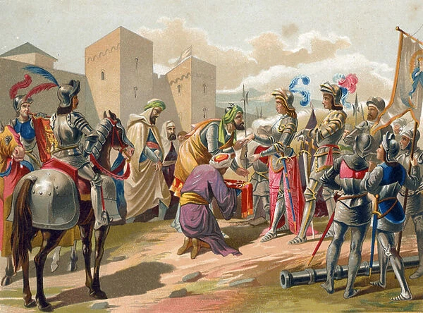 Boabdil surrenders Granada to the Catholic crown