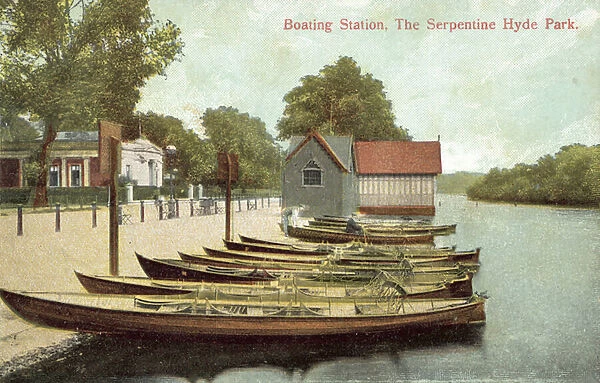 Boating Station, Serpentine, Hyde Park (colour photo)