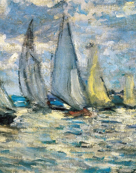 The boats or regatta in Argenteuil (detail) around 1874, (oil on canvas)