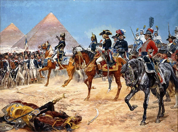 Bonaparte in Egypt, 21st July, 1798, 1911 (oil on canvas)