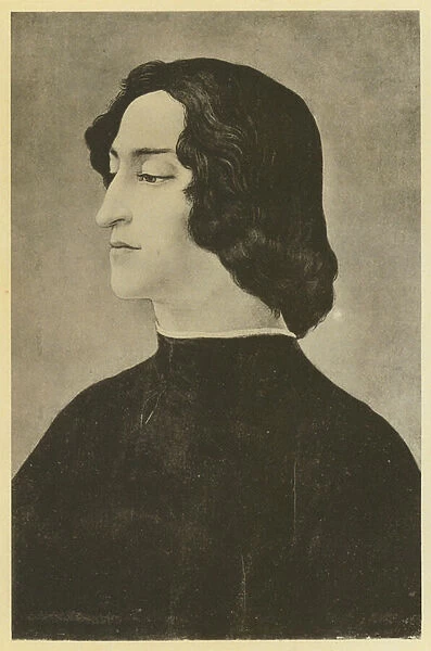 Botticelli: Portrait of Giuliano de Medici (b  /  w photo)