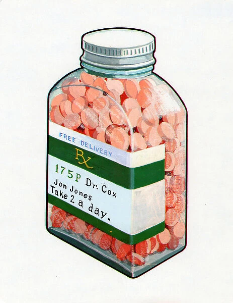 Bottle of Prescription Pills, 1967 (screen print)