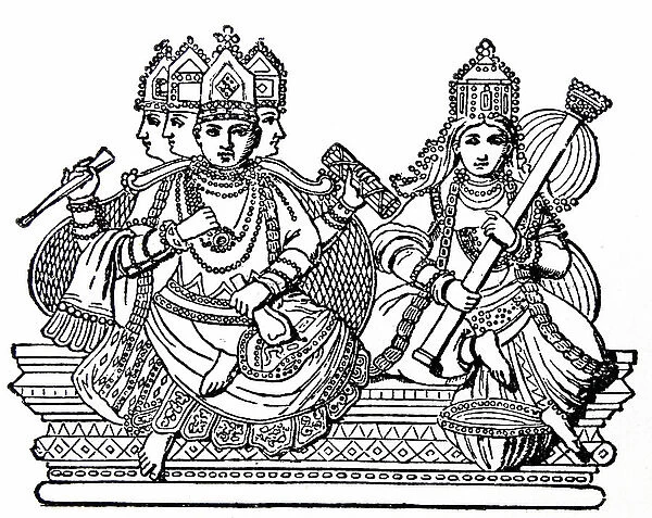 Brahma and Sarasvati