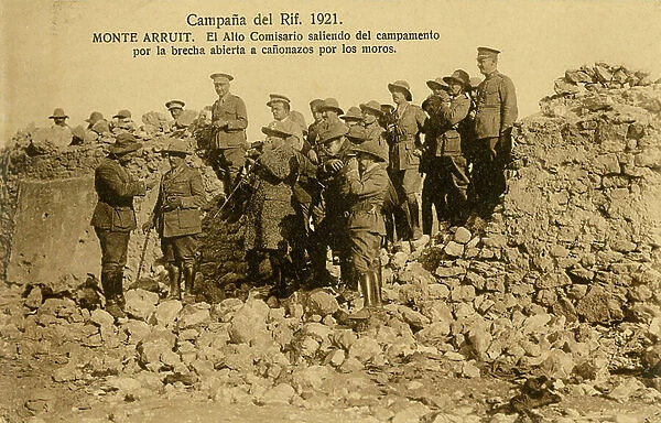 Breached Spanish wall at Mt. Arruit, Morocco, 1921