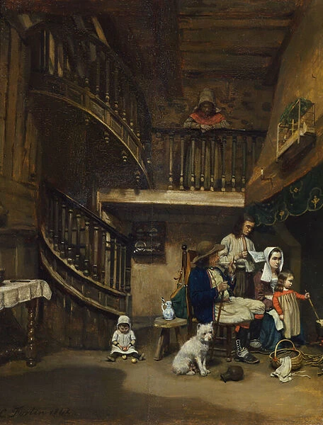 Breton Family, 1842 (oil on canvas)