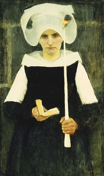 Breton at Pardon; Bretonne au Pardon, 1888 (oil on canvas)