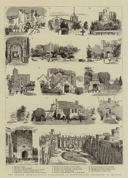 The British Archaeological Association at Brighton, the Excursion to Arundel (engraving)