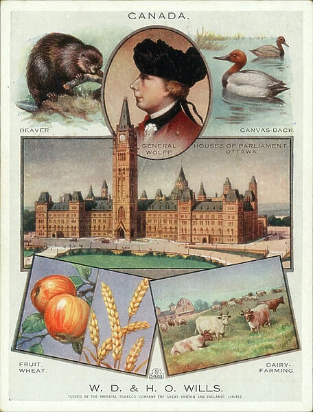 The British Empire, 1920s: Canada (colour litho)