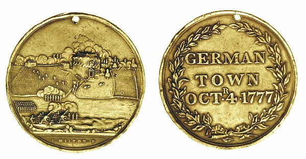 British Germantown medal given to the members of the 40th Regiment