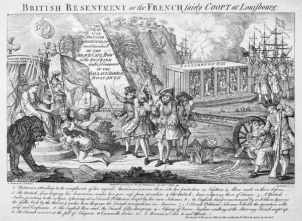 British Resentment or, the French Fairly Coopt at Louisbourg, published 25th September