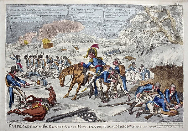 British satire of French retreat from Moscow