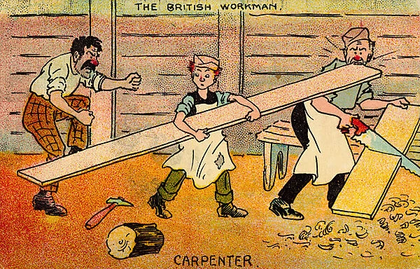 The British Workman: Carpenter (colour litho)