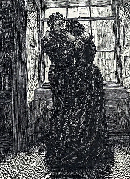 Brother and sister joined in grief after the death of a parent, 1872