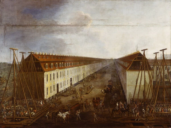 Building works on Friedrichstrasse in Berlin, c. 1735 (oil on canvas)