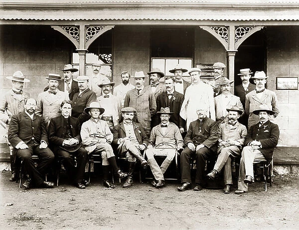 Bulawayo railway celebration committee.Bulawayo, Rhodesia (Zimbabwe), circa October 1897