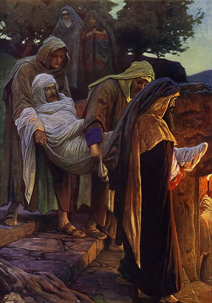 The Burial Of Jesus (colour litho)
