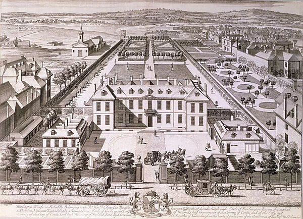 Burlington House in Piccadilly, 18th century (engraving)