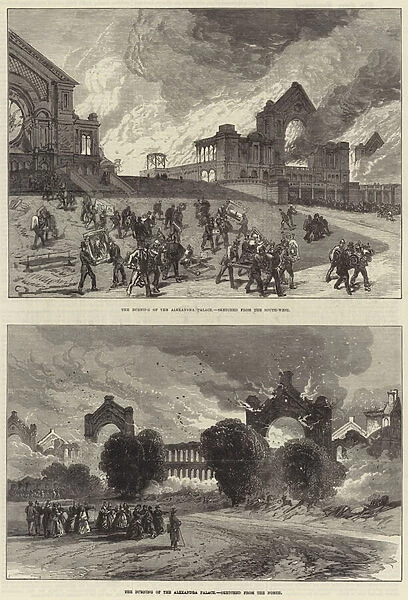 The Burning of the Alexandra Palace (engraving)