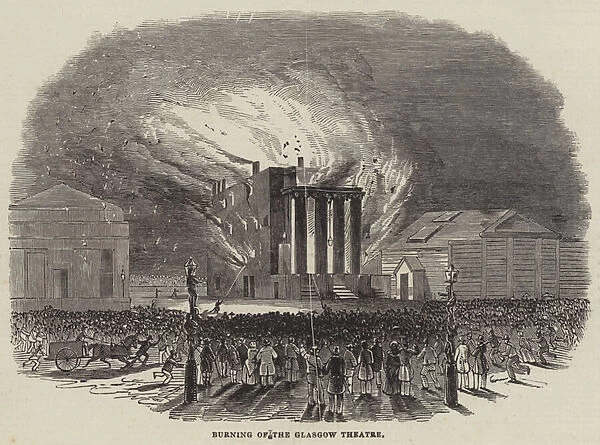 Burning of the Glasgow Theatre (engraving)