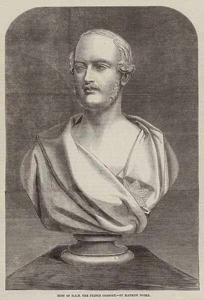 Bust of HRH the Prince Consort, by Mathew Noble (engraving)
