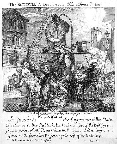 The Butifyer, A Touch upon The Times, 1762 (engraving)
