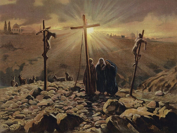 Calvary on the Sabbath following the crucifixion (chromolitho)