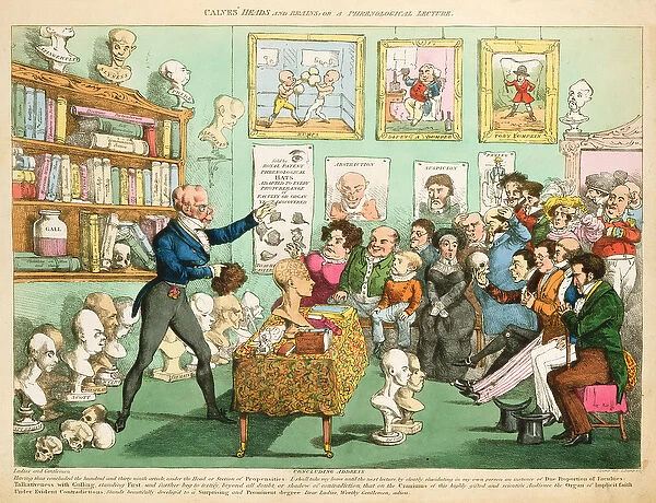Calves Heads and Brains; or a Phrenological Lecture, 1826 (colour etching)