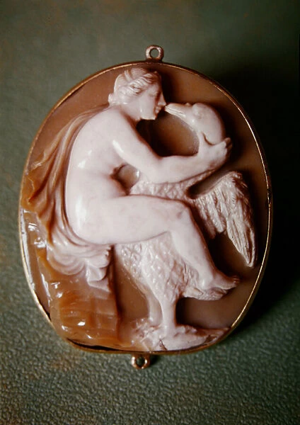 Cameo of Leda and the Swan (agate)