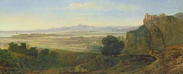 Campagna Landscape (oil on paper laid down on canvas)