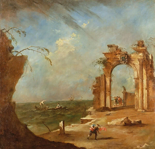 Capriccio with a Ruined Arch (oil)