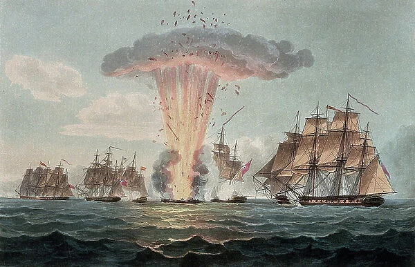 The capture and destruction of four frigates from the Spanish treasure, off the coast of Cadiz (Spain), on October 5, 1804, by a British squadron