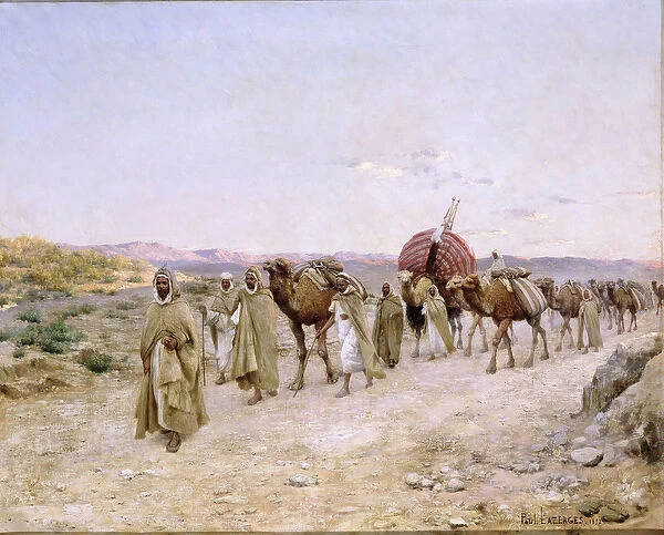 A Caravan near Biskra, 1892 (oil on canvas)