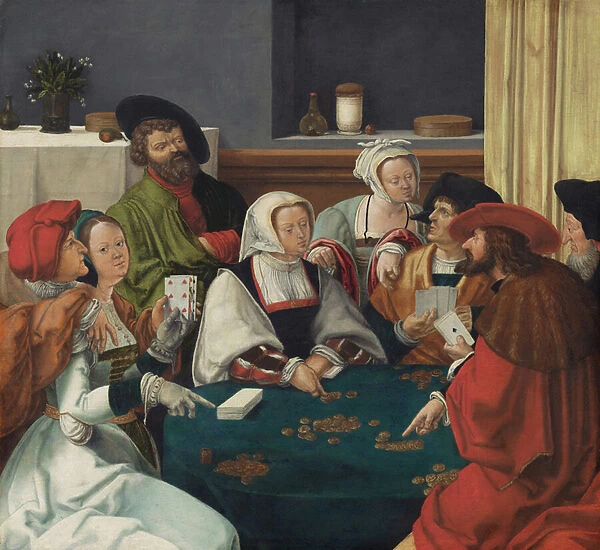 The Card Players, probably c. 1550-99 (oil on canvas)