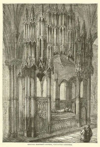 Cardinal Beauforts Chantry, Winchester Cathedral (engraving)