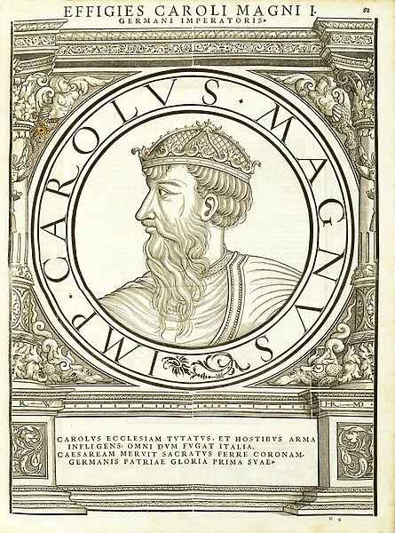 Carolus Magnus, illustration from Imperatorum romanorum omnium orientalium et