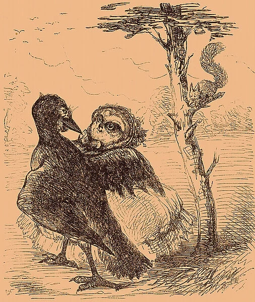 Cartoon, 1860, when the leader of the pseudo-religious community at Spaxton near Taunton, Somerset, which scandalised Victorian England, proposed going to America