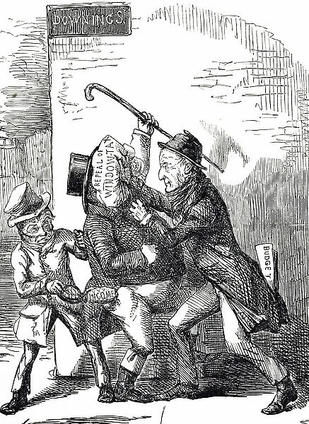 Cartoon depicting Punch's opinion of the Budget, 19th century