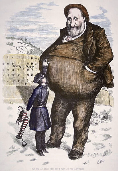 Cartoon featuring William Marcy Boss Tweed (1823-78) from Harper