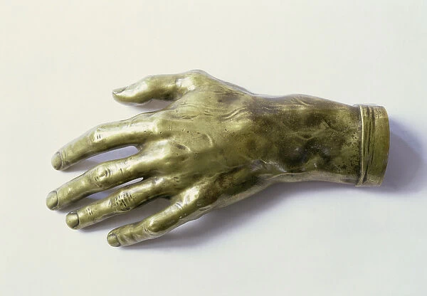 Cast of Frederic Chopins (1810-49) left hand (bronze)