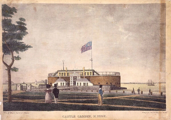 Castle Garden, N. York, c. 1825-1835 (litho)
